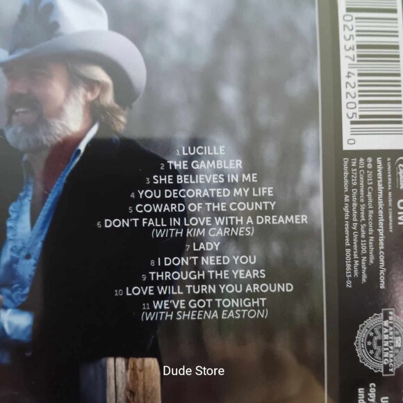 Kenny Rogers - Icon - 11 Songs - 2013 CD - Picture 3 of 3